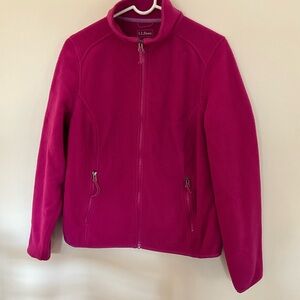 L.L. Bean Women's Pink Fleece Zip Jacket